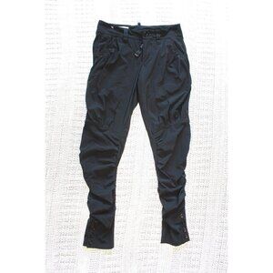 High Use Italian Women's Black wrinkled pants Size 27 US Goth Punk Grunge Emo
